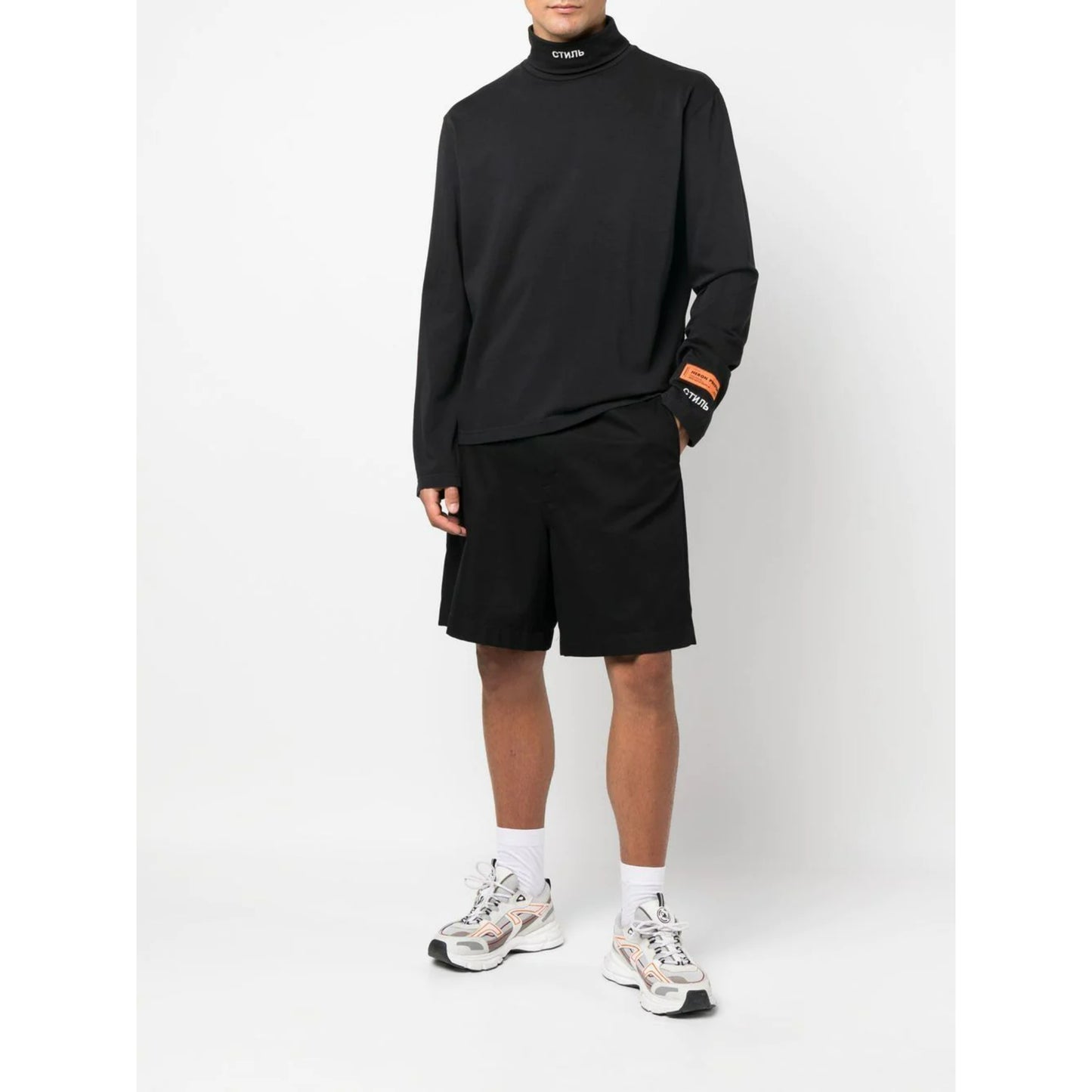 HERON PRESTON СТИЛЬ embroidery roll-neck jumper