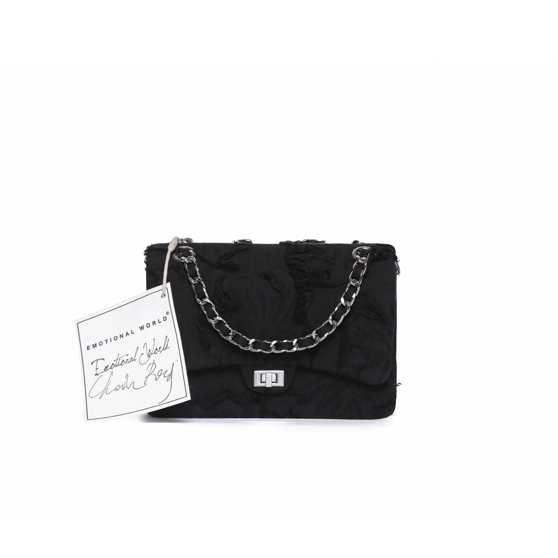 EMOTIONAL WORLD Reproduction-Vintage Chain Bag Black Navy