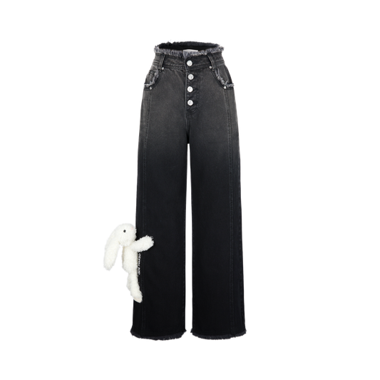 13DE MARZO Doozoo Faded Trousers Black