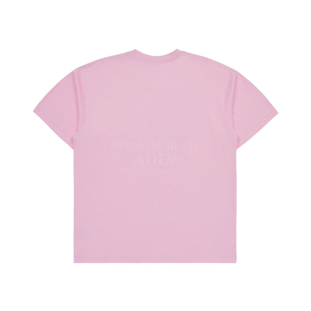 ADLV Din2ls Creature Lettering Short Sleeve T-shirt Pink