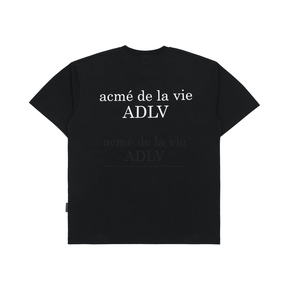 ADLV Baby Face Flower Garden Girl Short Sleeve T-shirt Black