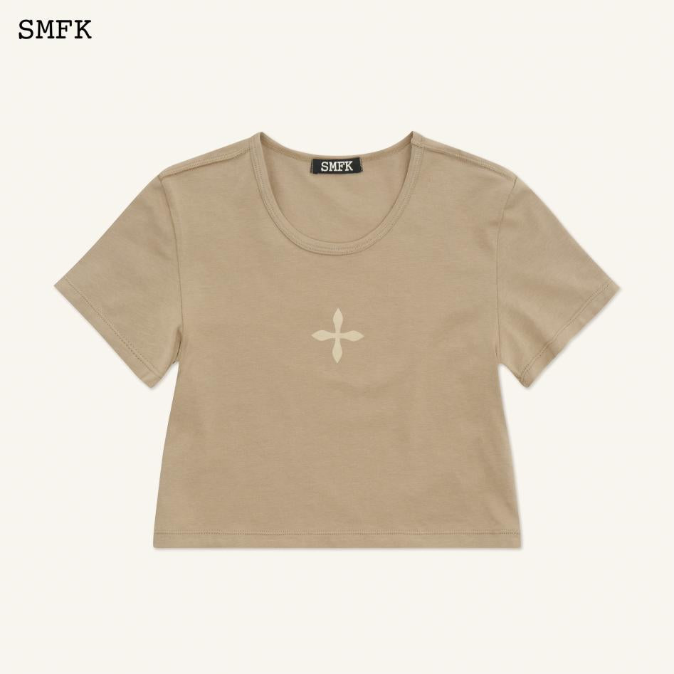 SMFK Compass Cross Classic Athletic Tight Tee Khaki