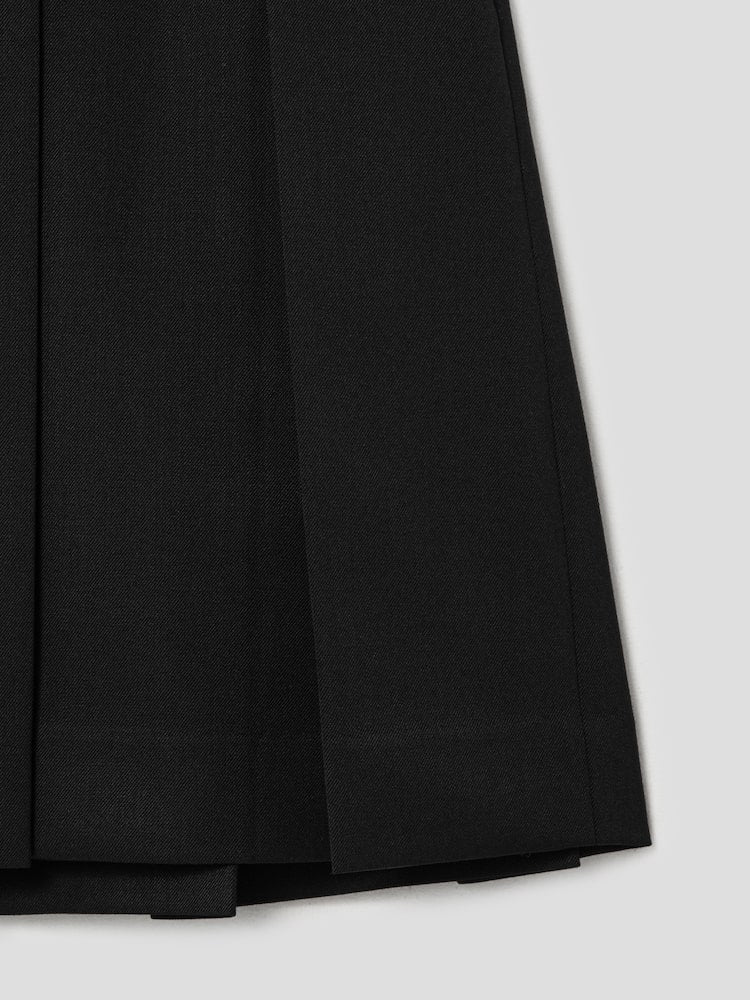 JUUN.J Double Waist Flats Mini Skirt Black