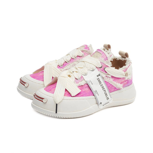 SMILE REPUBLIC Pink print low-top sneaker