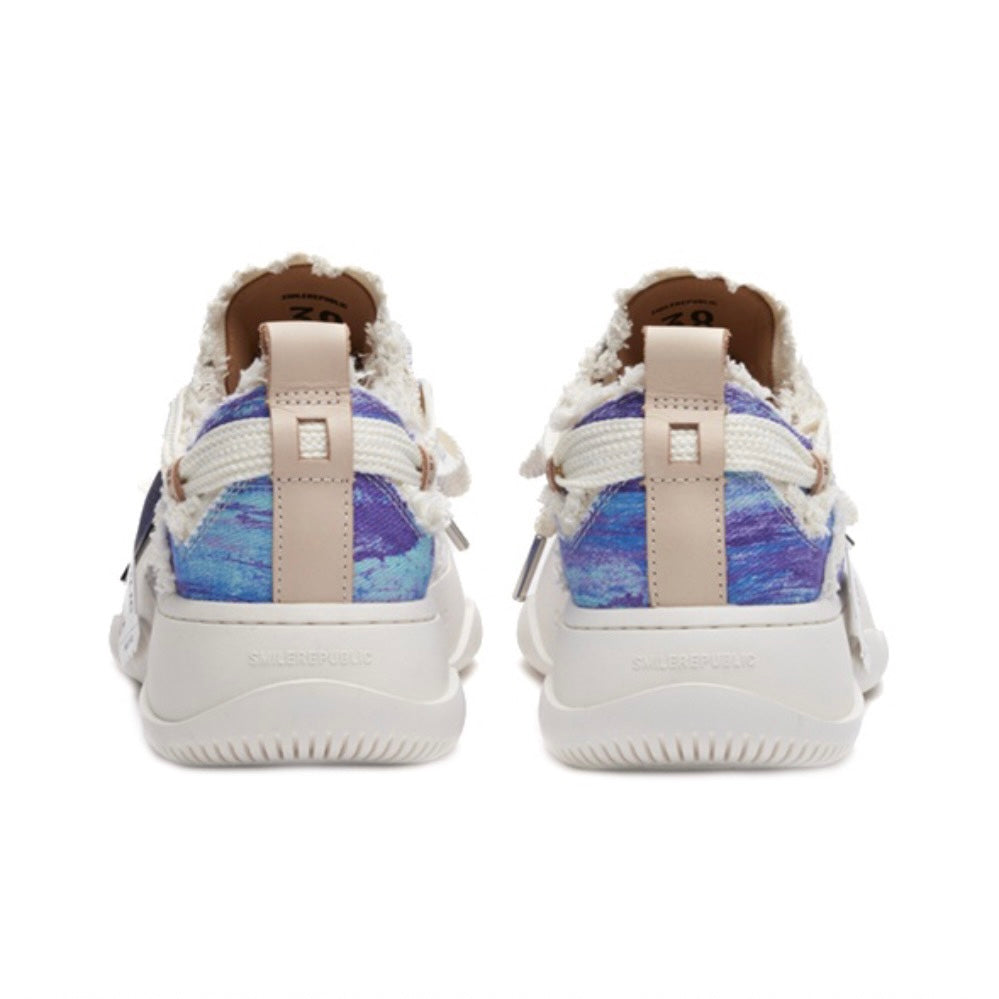 SMILE REPUBLIC Blue/ Purple Print Low Top Sneaker