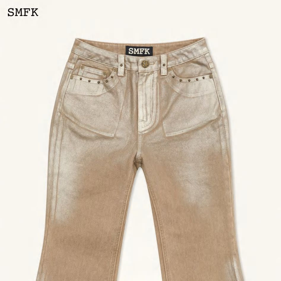 SMFK Ancient Myth Golden Snake Flared Jeans