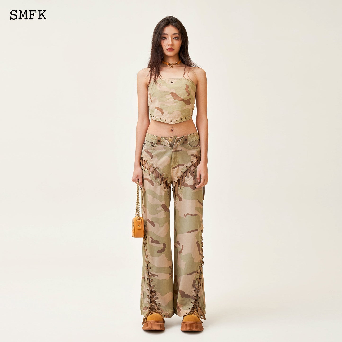 SMFK Ancient Myth Desert Camouflage Bandeau Tube Top