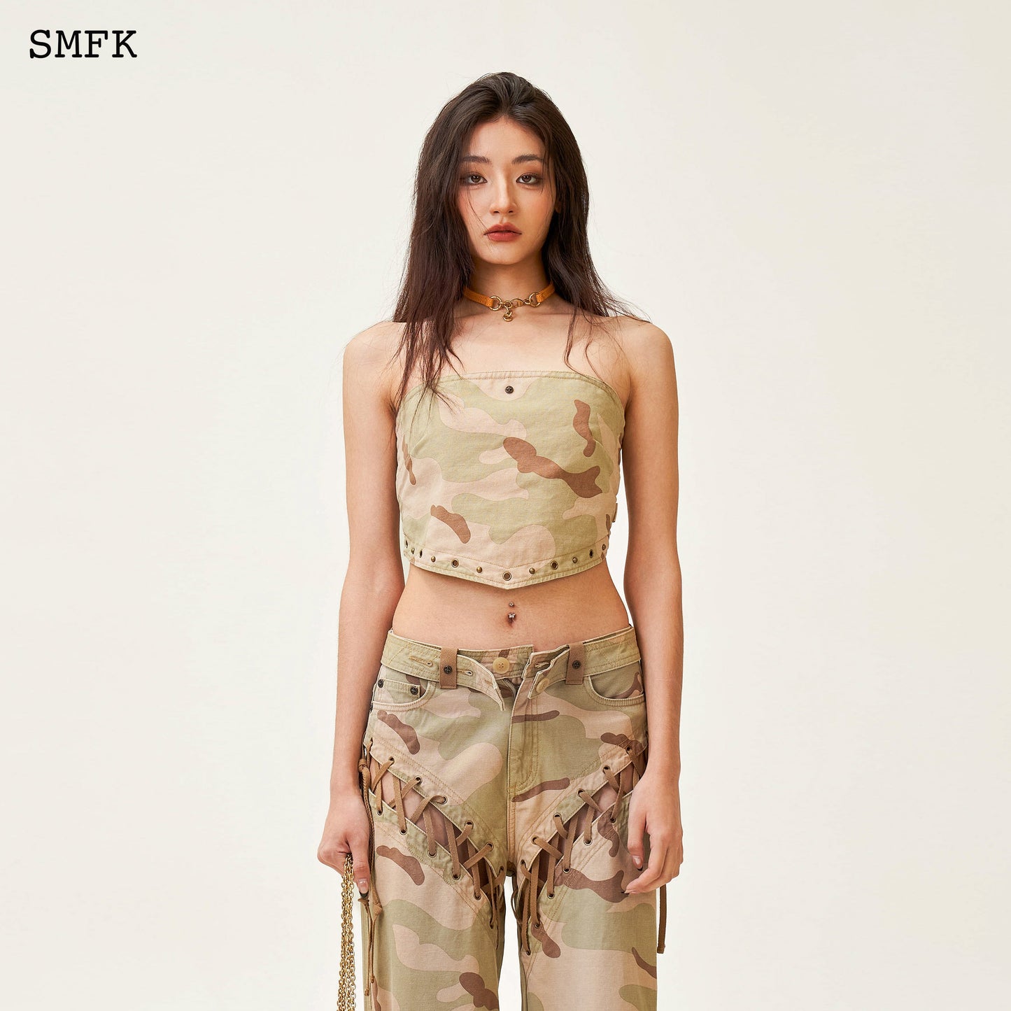 SMFK Ancient Myth Desert Camouflage Bandeau Tube Top