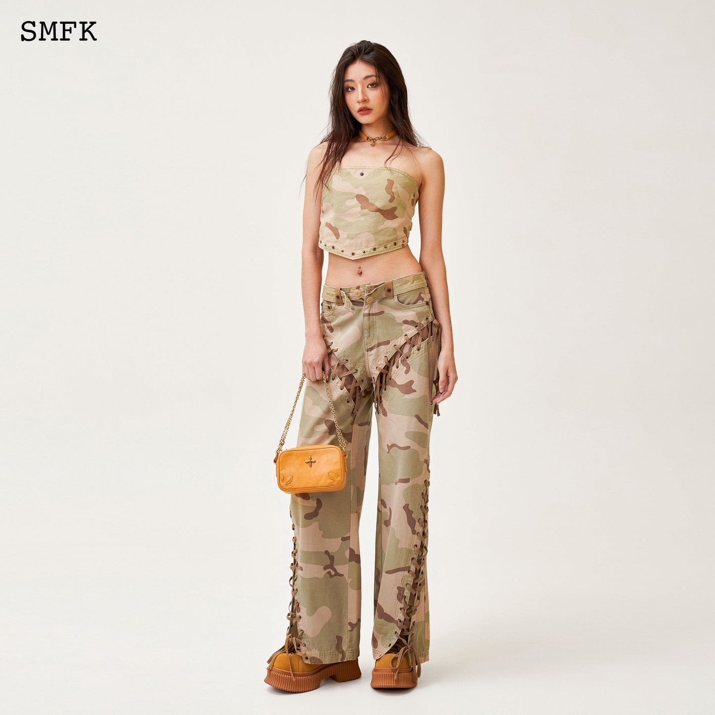 SMFK Ancient Myth Desert Camouflage Bandeau Tube Top