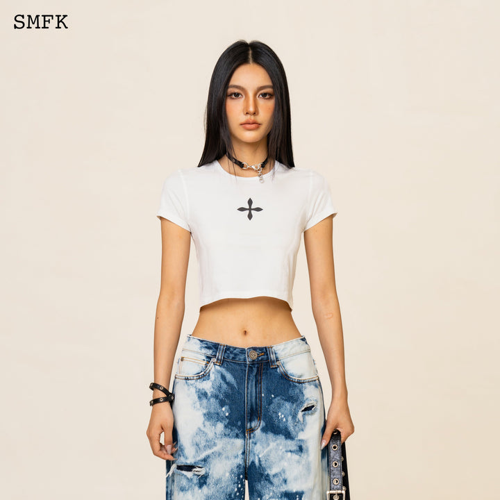 SMFK Compass Cross Sport Tights Tee in White