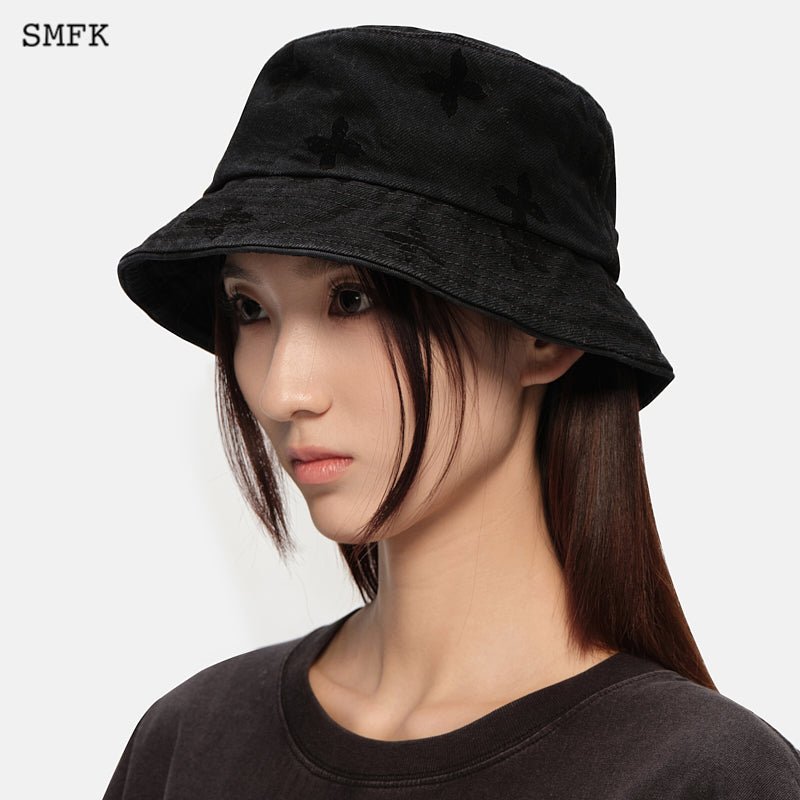 SMFK Midnight Garden Cowboy Fisherman'S Hat Black