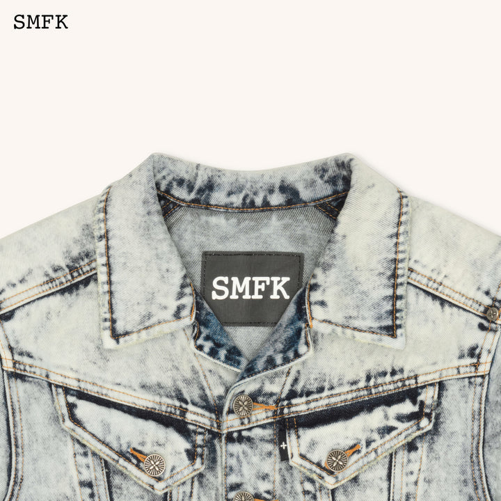 SMFK Wildworld Rider Denim Short Jacket in Cream